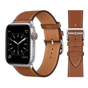 NEW[BAND] Leather strap Brown For Apple Watch
